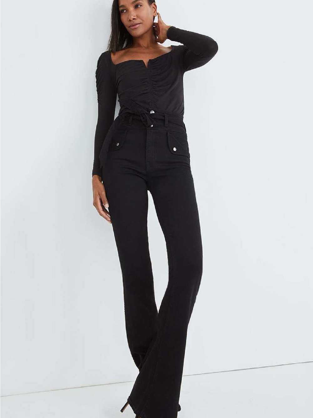 Veronica Beard Giselle skinny/flare in onyx